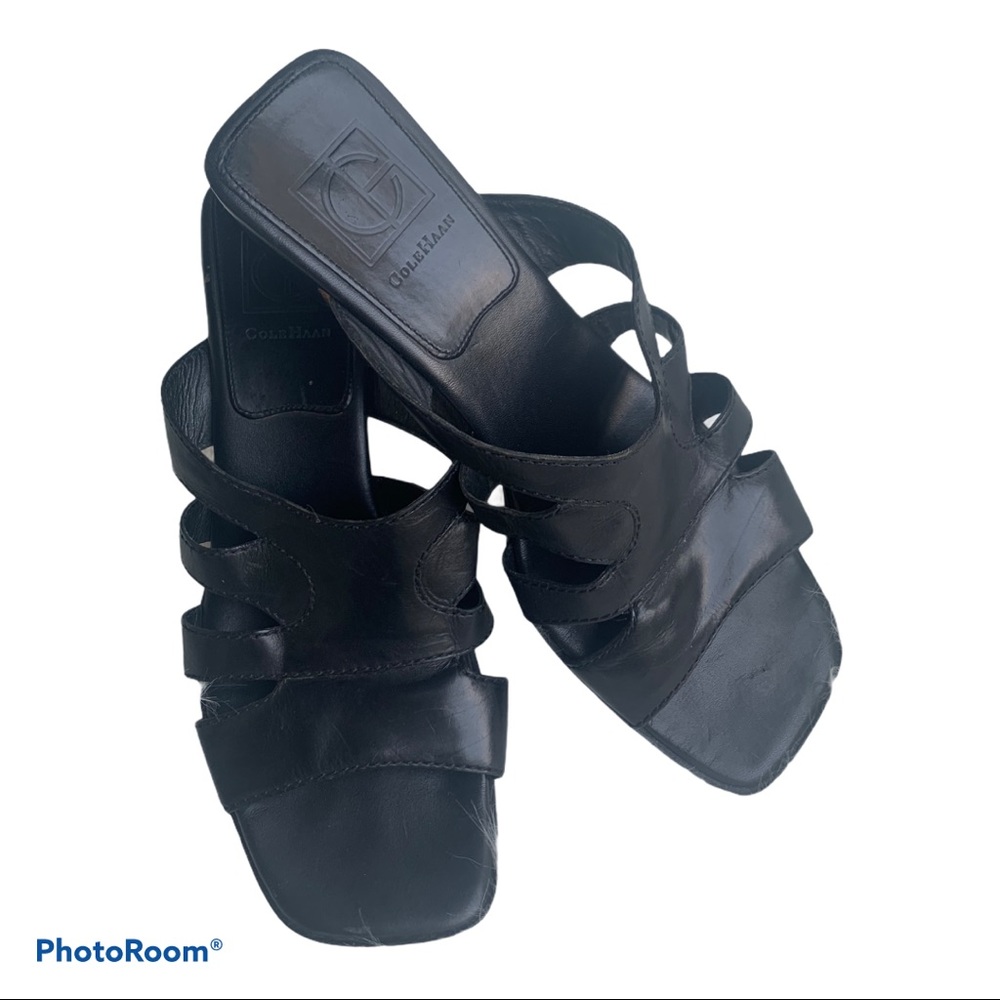 VTG 90's Cole Haan leather square toe sandals